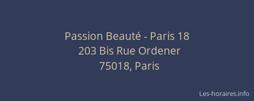 Passion Beauté - Paris 18