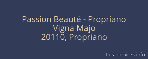 Passion Beauté - Propriano