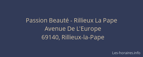 Passion Beauté - Rillieux La Pape