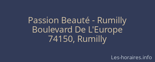 Passion Beauté - Rumilly