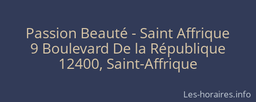 Passion Beauté - Saint Affrique
