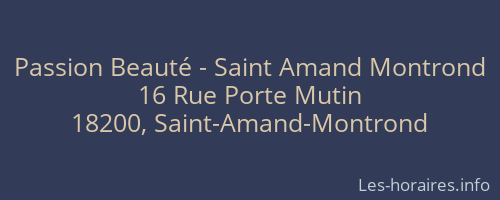 Passion Beauté - Saint Amand Montrond