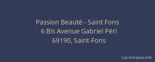 Passion Beauté - Saint Fons