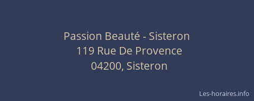 Passion Beauté - Sisteron