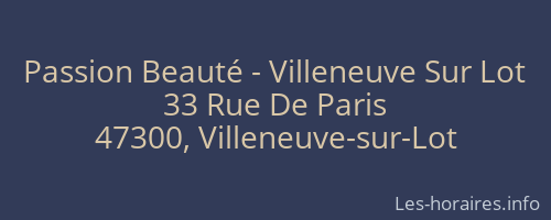 Passion Beauté - Villeneuve Sur Lot