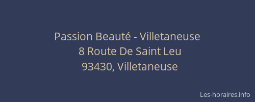 Passion Beauté - Villetaneuse