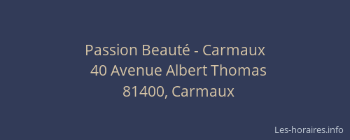 Passion Beauté - Carmaux