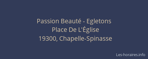 Passion Beauté - Egletons