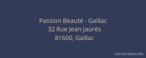 Passion Beaut&eacute; - Gaillac