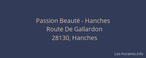 Passion Beaut&eacute; - Hanches