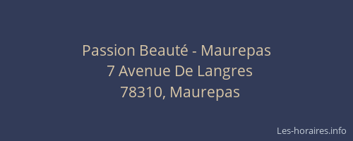 Passion Beaut&eacute; - Maurepas
