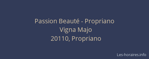 Passion Beauté - Propriano