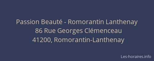 Passion Beauté - Romorantin Lanthenay