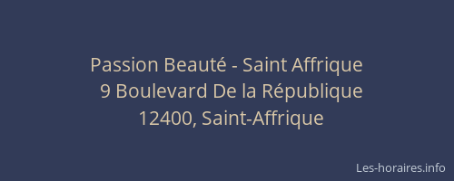 Passion Beauté - Saint Affrique