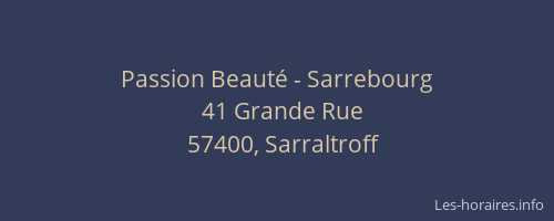 Passion Beauté - Sarrebourg