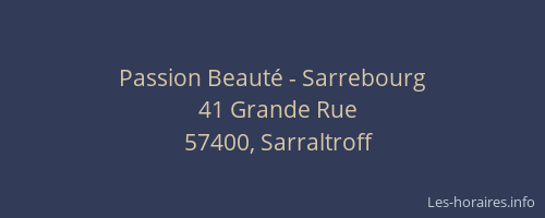 Passion Beaut&eacute; - Sarrebourg