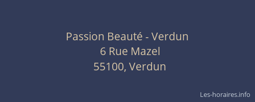 Passion Beaut&eacute; - Verdun