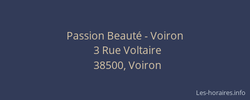 Passion Beaut&eacute; - Voiron