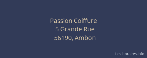 Passion Coiffure