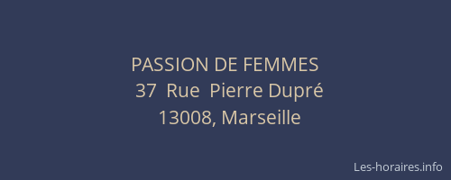 PASSION DE FEMMES