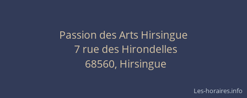 Passion des Arts Hirsingue