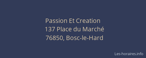 Passion Et Creation