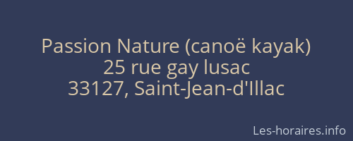 Passion Nature (canoë kayak)