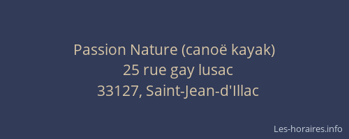 Passion Nature (cano&euml; kayak)