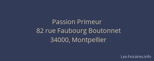 Passion Primeur