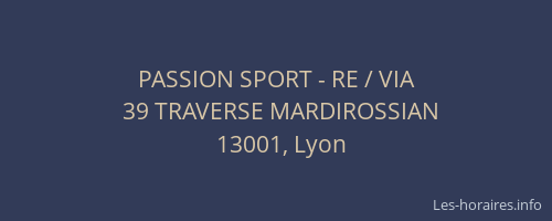 PASSION SPORT - RE / VIA