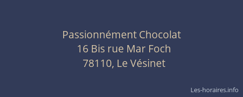 Passionn&eacute;ment Chocolat