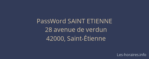 PassWord SAINT ETIENNE
