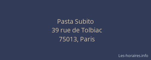 Pasta Subito