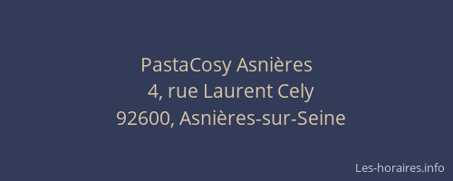 PastaCosy Asnières