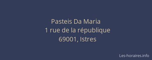 Pasteis Da Maria