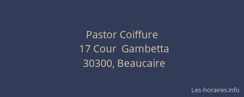 Pastor Coiffure
