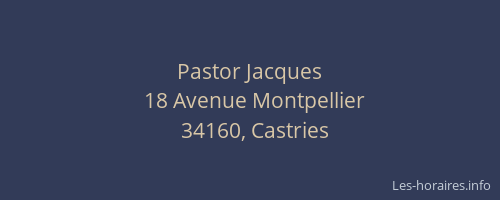 Pastor Jacques
