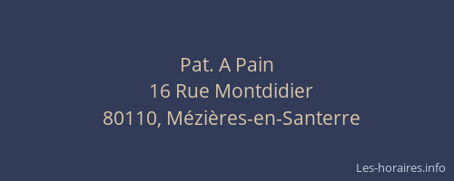 Pat. A Pain