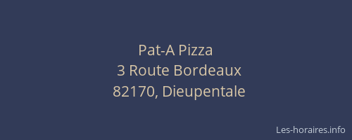 Pat-A Pizza