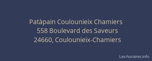 Pat&agrave;pain Coulounieix Chamiers