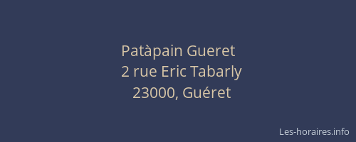 Pat&agrave;pain Gueret
