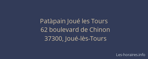Pat&agrave;pain Jou&eacute; les Tours