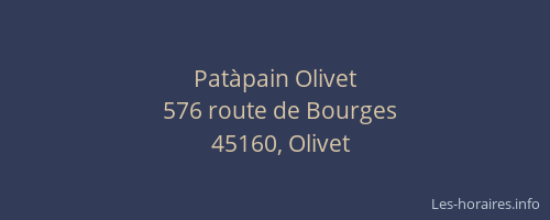 Pat&agrave;pain Olivet