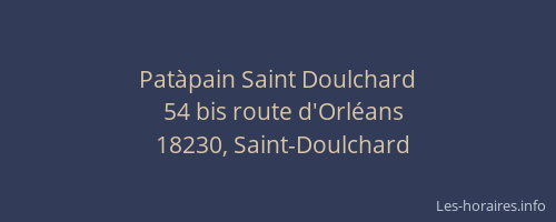 Patàpain Saint Doulchard