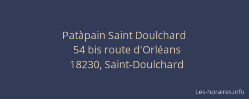 Pat&agrave;pain Saint Doulchard