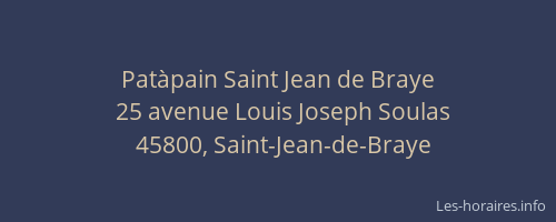 Patàpain Saint Jean de Braye