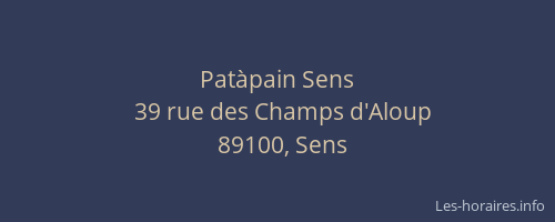 Pat&agrave;pain Sens