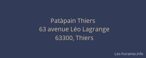 Pat&agrave;pain Thiers
