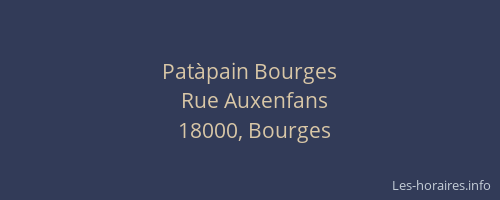 Patàpain Bourges