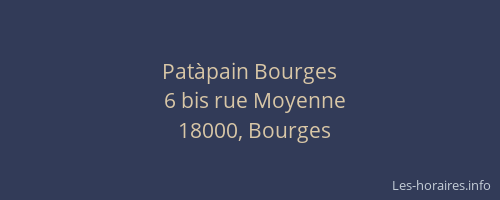 Patàpain Bourges